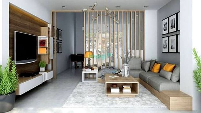 Việc thiết kế cửa liên thông giữa các khu vực sẽ tạo cảm giác phòng khách rộng rãi hơn