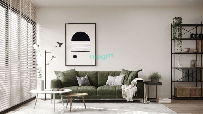 Ánh sáng tự nhiên giúp không gian phòng khách thêm rộng rãi, thông thoáng, tránh cảm giác ngột ngạt