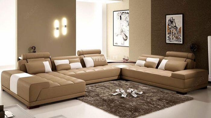 Màu nâu nhạt là một lựa chọn tuyệt vời để trang trí phòng khách cho người mệnh Thổ