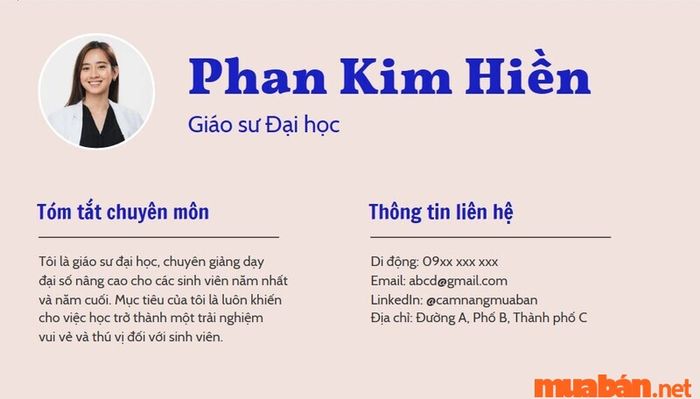 Thông tin cá nhân trong CV xin việc