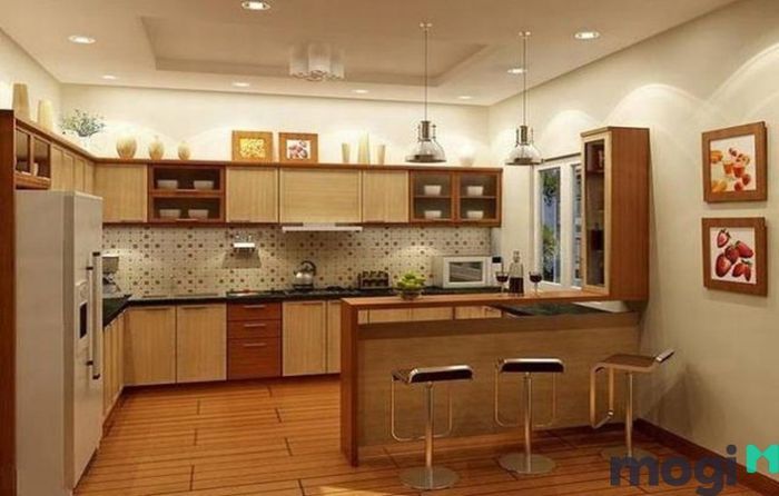 Để hóa giải vận xui từ bếp đối diện nhà vệ sinh, bạn nên sơn cửa nhà vệ sinh màu đỏ và giữ cửa luôn đóng kín.