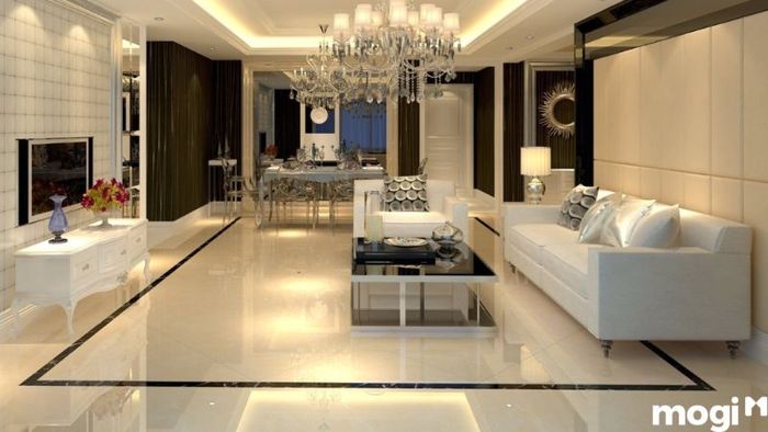 Lựa chọn màu sắc gạch lát nền phòng khách