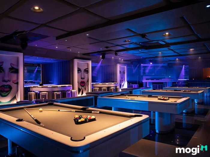 Phong cách thiết kế quán bida mang đậm không khí Casino Vibe