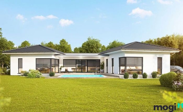 Nhà chữ U 4 phòng ngủ với sân vườn