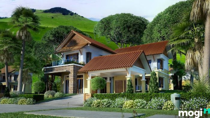 Thiết kế biệt thự sân vườn mái Thái cho không gian sống sang trọng, hiện đại