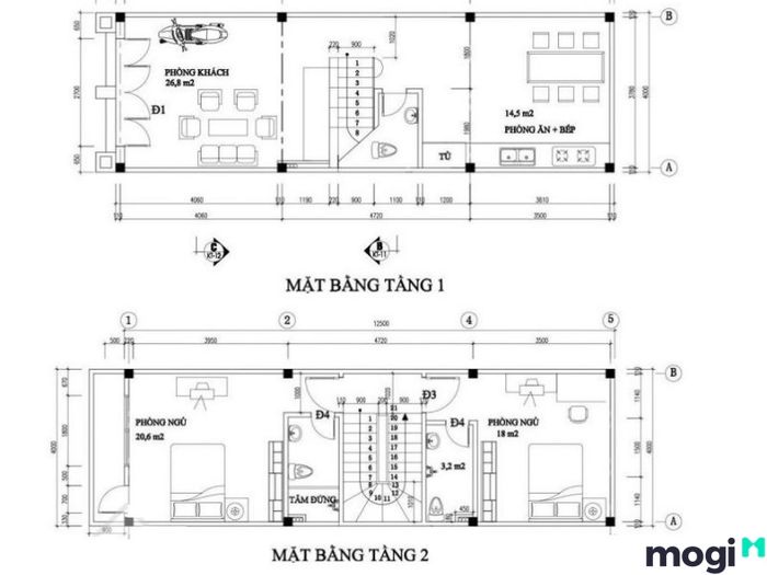 Mẫu Nhà 50m2 Mái Bằng Hiện Đại