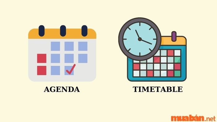 Sự khác biệt giữa Agenda và Timetable