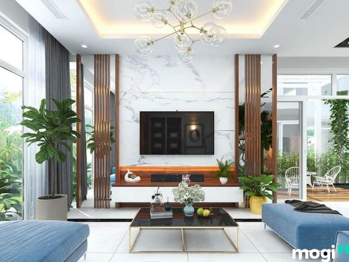 Ý Tưởng Trang Trí Phòng Khách Nhà Vuông