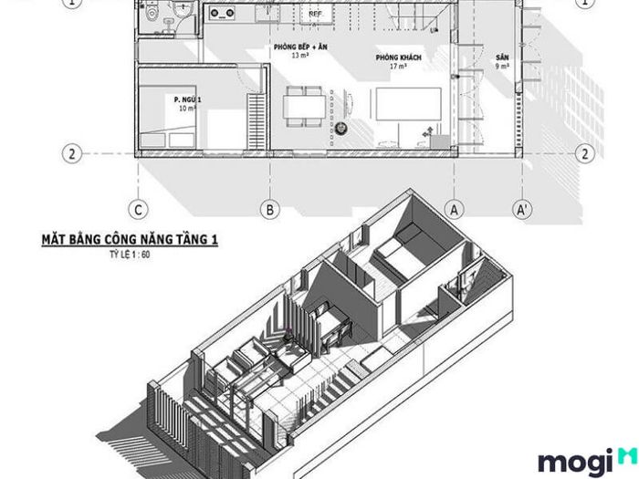 Mẫu Nhà 50m2 Hai Tầng Tiện Nghi