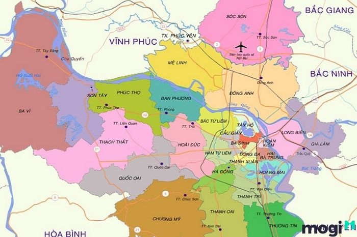 Hà Nội hiện có tổng cộng 17 huyện