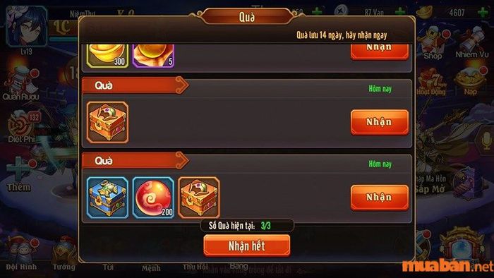 Phần thưởng của bạn là: