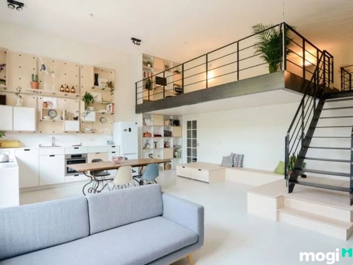 Mẫu Nhà 50m2 Thiết Kế Gác Lửng