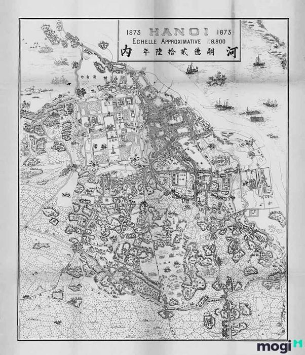 Bản đồ thành phố Hà Nội được Phạm Đình Bách vẽ vào năm 1873
