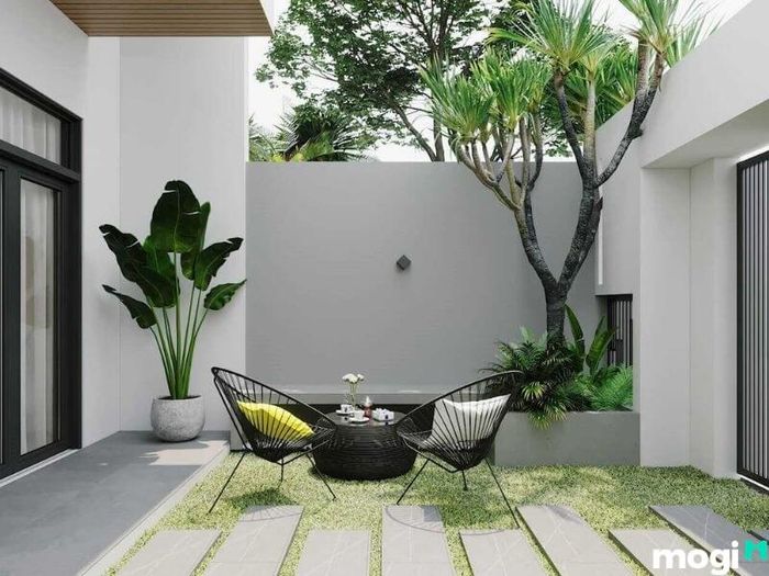 Mẫu Nhà 50m2 Với Sân Vườn Xanh Mát Và Đẹp Mắt