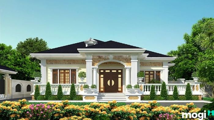 Phong cách thiết kế biệt thự sân vườn kiểu Pháp
