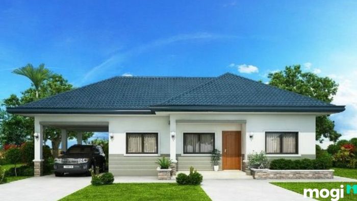 Biệt thự sân vườn tích hợp gara ô tô