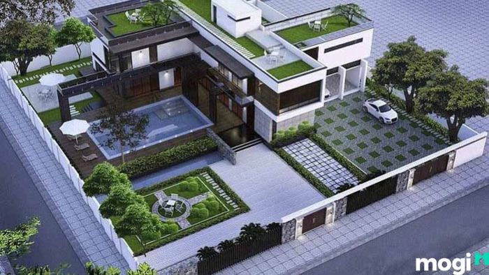Mẫu thiết kế biệt thự sân vườn 3 tầng sang trọng