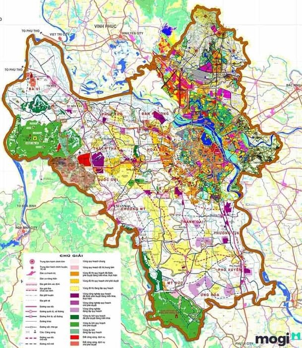 Bản đồ giao thông các khu vực của Thành phố Hà Nội