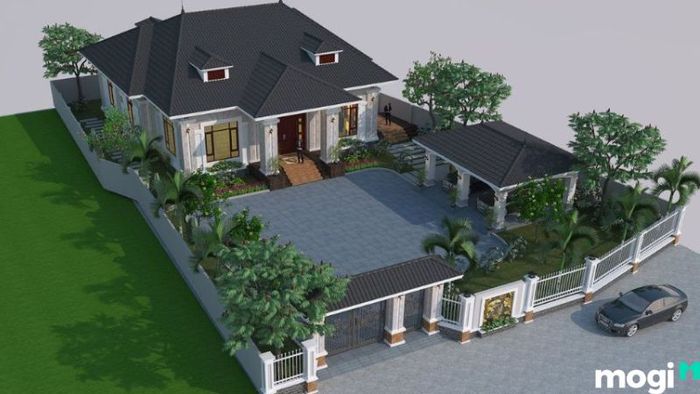 Biệt thự sân vườn có gara xe