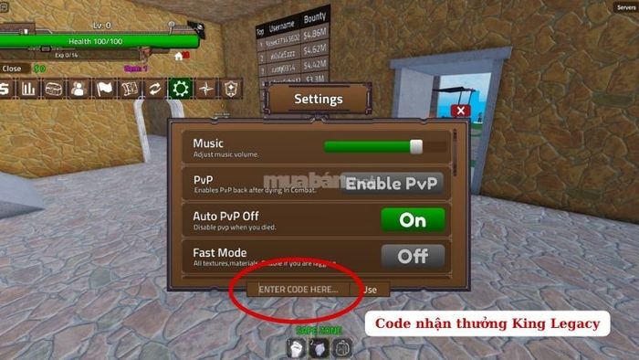 Khám phá mã Code King Legacy là gì