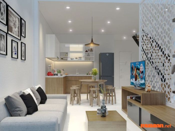 Mẫu thiết kế nhà 2 tầng 5×20 với không gian nội thất tiện nghi và hiện đại.