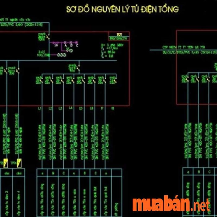 Bản vẽ cad điện cho mẫu nhà xưởng đơn giản
