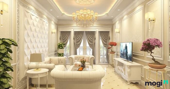 Phòng Khách Mang Đậm Phong Cách Tân Cổ Điển