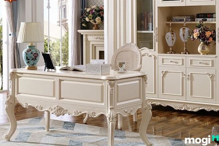 Phòng làm việc trong biệt thự phong cách tân cổ điển