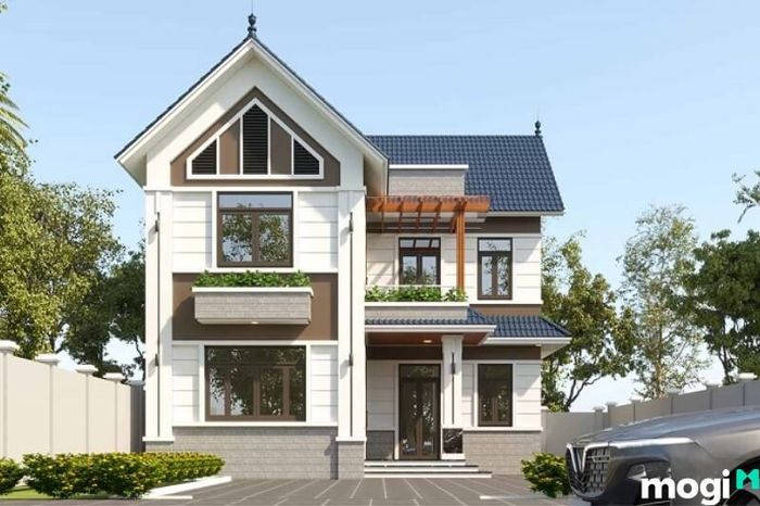 Mẫu thiết kế nhà ngang 6m dài 20m 2 tầng