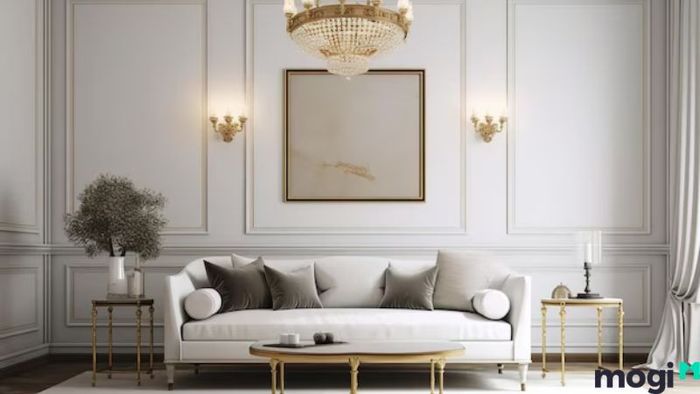 Mẫu thiết kế nội thất chung cư 70m2 phong cách tân cổ điển lịch lãm