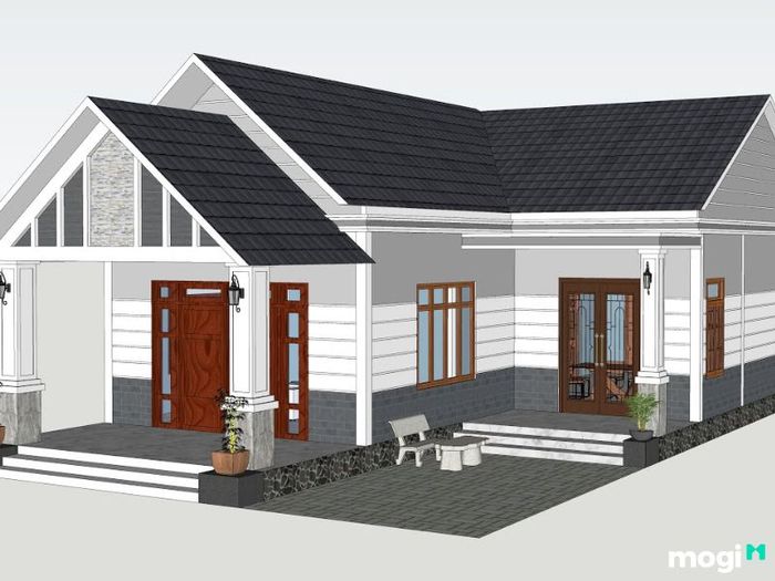 Nhà cấp 4 hình chữ L