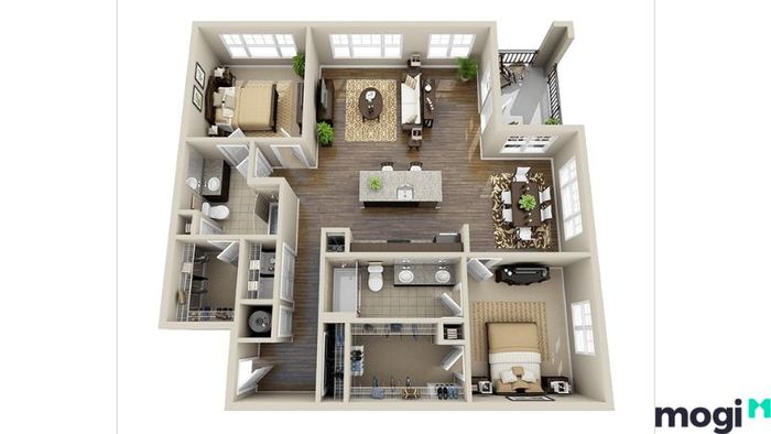 Khám phá những mẫu thiết kế nội thất chung cư 70m2 đẹp và ấn tượng