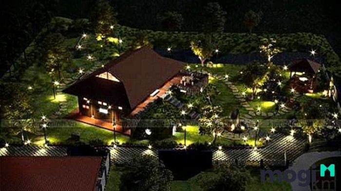 Khuôn viên của biệt phủ Xuân Bắc có diện tích lên tới hàng ngàn mét vuông, một không gian rộng rãi và thoáng đãng.