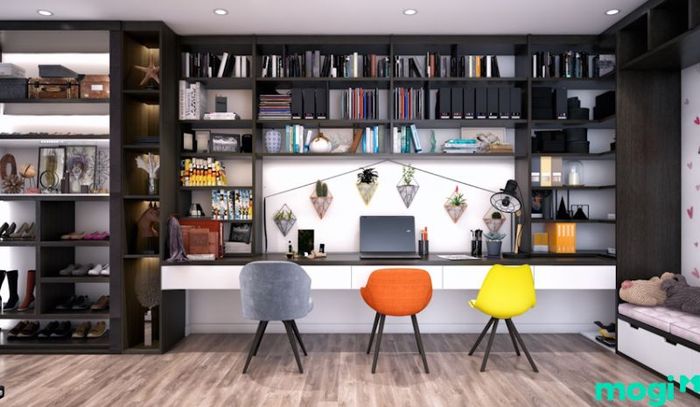 Mẫu 2: Thiết Kế Phòng Làm Việc Tại Nhà Theo Phong Cách Hiện Đại