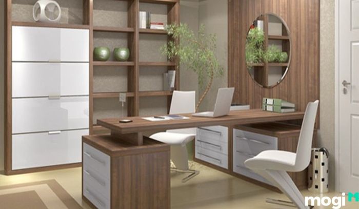 Mẫu 2: Thiết kế phòng làm việc tại nhà với diện tích 15m2
