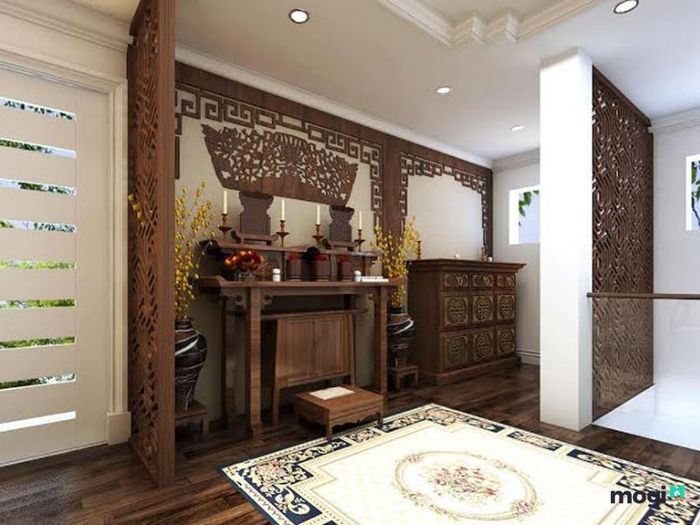 Bài vị trên bàn thờ cần phải có một khoảng cách nhất định với tường, tránh đặt quá gần vì điều này có thể tác động tiêu cực đến vận khí của gia đình, khiến cuộc sống gặp phải nhiều trở ngại.