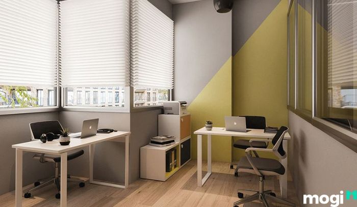 Mẫu 3: Thiết kế phòng làm việc tại nhà với diện tích 15m2