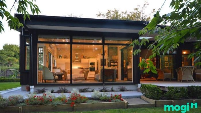Mẫu nhà kính 1 tầng đẹp tham khảo mẫu số 1