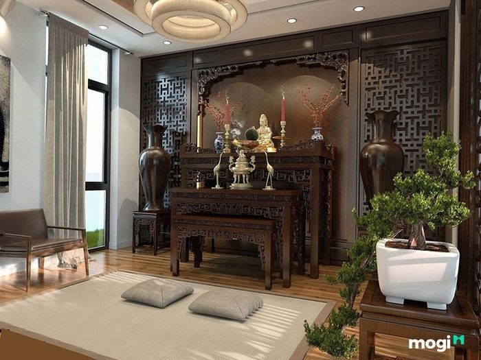Ánh sáng chiếu trực tiếp vào bàn thờ là điều không nên, vì nó có thể làm xáo trộn sự thanh tịnh của không gian thờ, gây ảnh hưởng tiêu cực đến năng lượng của ngôi nhà.