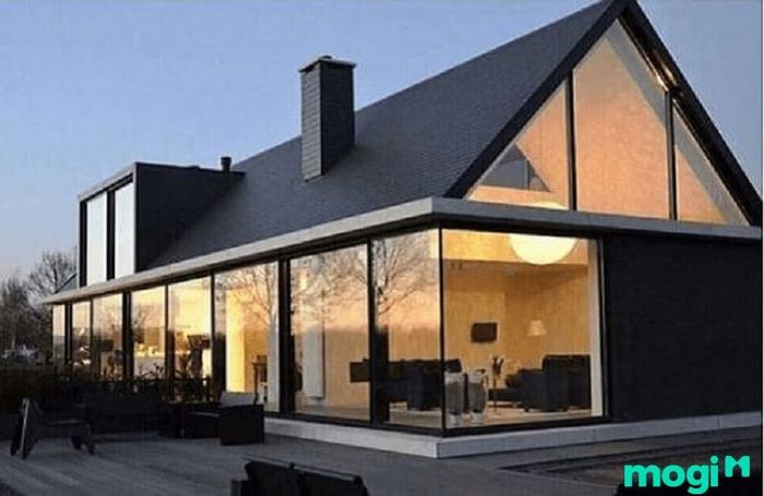 Mẫu nhà kính 1 tầng đẹp và đầy sang trọng