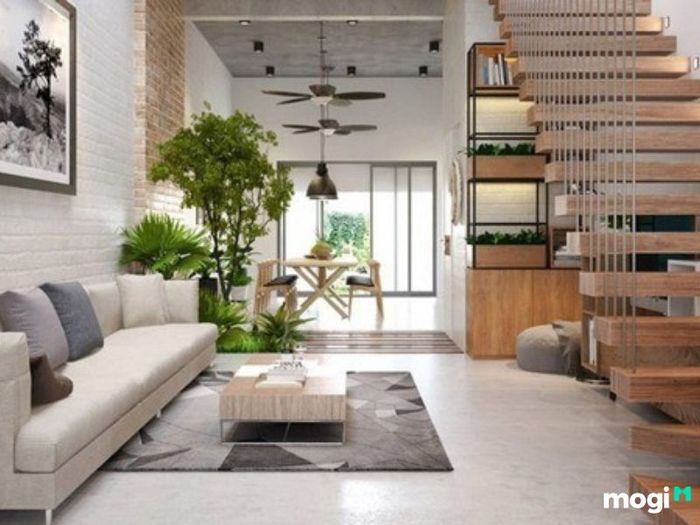 Việc thiết kế nội thất phòng khách cần đảm bảo sự thuận tiện trong việc di chuyển của các thành viên trong gia đình.
