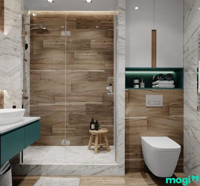 phòng tắm nhỏ 2m2 sang trọng