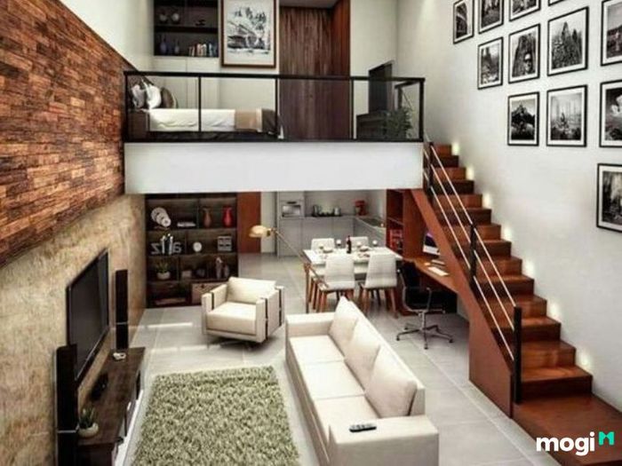 Các khu vực trong không gian sống được phân chia hợp lý để tối ưu hóa diện tích và tạo sự tiện nghi cho gia đình.