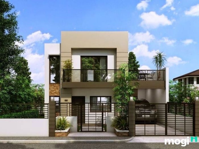 Phong cách thiết kế nhà 2 tầng hiện đại ở nông thôn