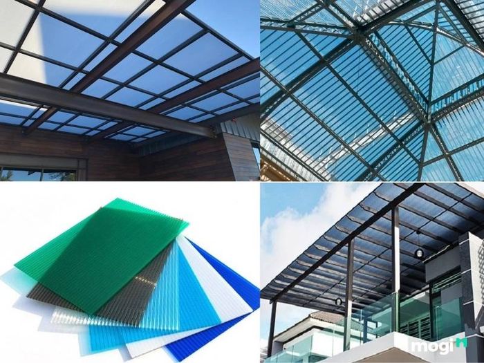 Mái che nhựa polycarbonate loại rỗng ruột