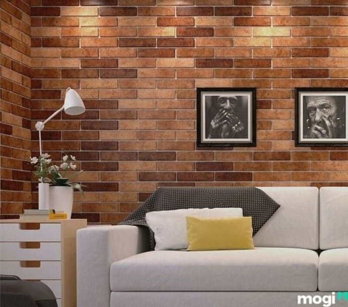 Gạch thẻ ốp tường phòng khách