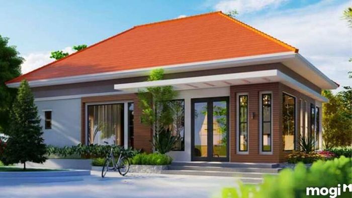 Mẫu nhà mái ngói hiện đại với ngân sách 300 triệu tại nông thôn.