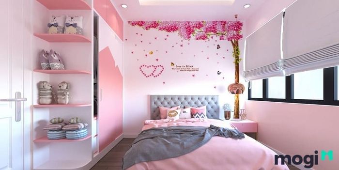 Khoảng 90% các bạn nữ yêu thích gam màu hồng vì nó dễ thương, tinh tế và rất dễ phối hợp với những màu sắc khác.