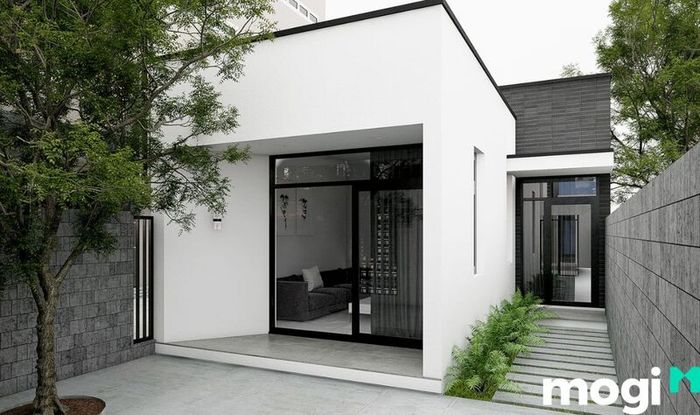 Nhà cấp 4 mái bằng hiện đại và gọn gàng