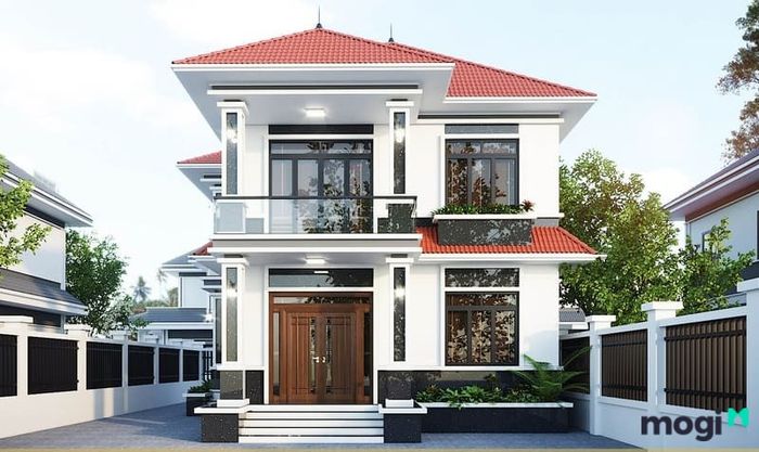 Nhà phố 2 tầng mái Nhật theo phong cách hiện đại, đáp ứng yêu cầu của không gian sống tiện nghi và sáng tạo